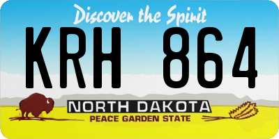 ND license plate KRH864