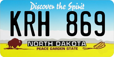 ND license plate KRH869