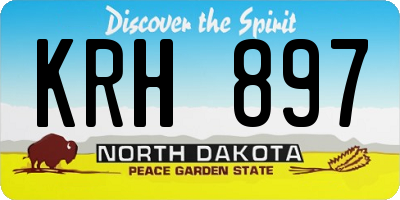 ND license plate KRH897