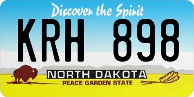 ND license plate KRH898
