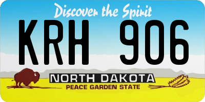 ND license plate KRH906