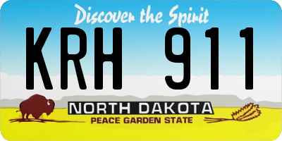 ND license plate KRH911