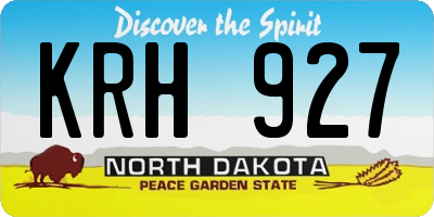 ND license plate KRH927