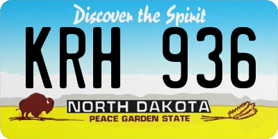 ND license plate KRH936