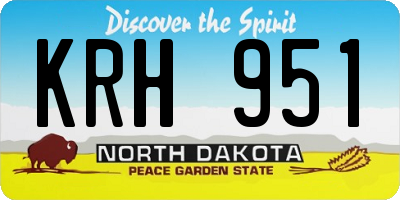 ND license plate KRH951