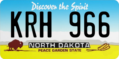 ND license plate KRH966