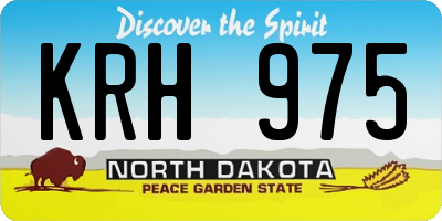 ND license plate KRH975