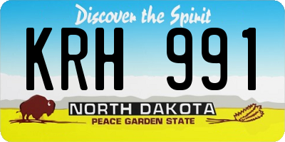 ND license plate KRH991
