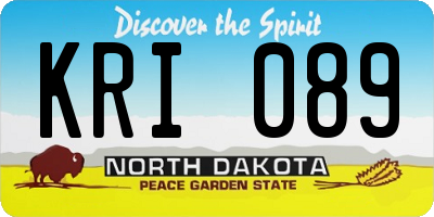 ND license plate KRI089