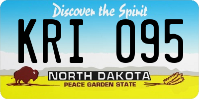 ND license plate KRI095