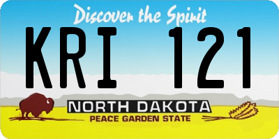 ND license plate KRI121