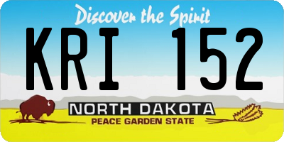 ND license plate KRI152