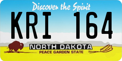 ND license plate KRI164