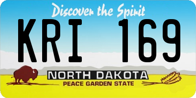 ND license plate KRI169
