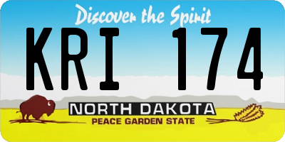 ND license plate KRI174