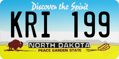 ND license plate KRI199