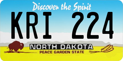 ND license plate KRI224