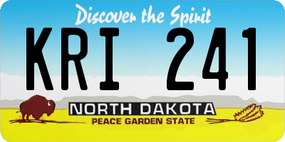 ND license plate KRI241