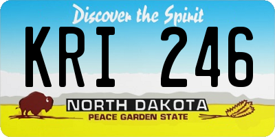 ND license plate KRI246