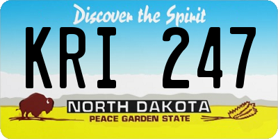 ND license plate KRI247
