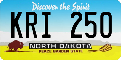 ND license plate KRI250