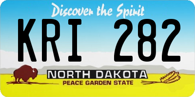 ND license plate KRI282