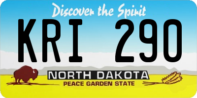 ND license plate KRI290