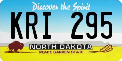 ND license plate KRI295