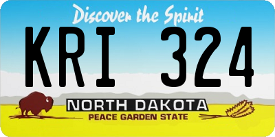 ND license plate KRI324