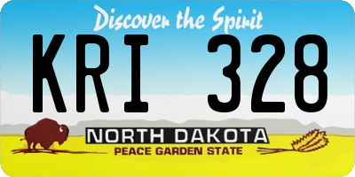 ND license plate KRI328
