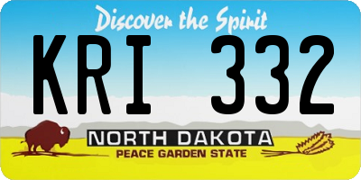 ND license plate KRI332