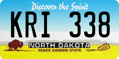 ND license plate KRI338