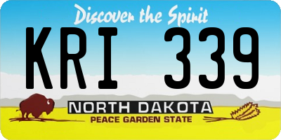 ND license plate KRI339
