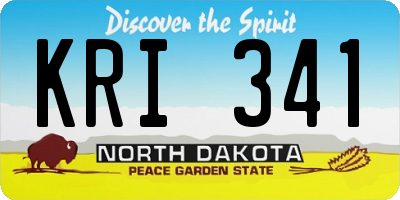 ND license plate KRI341