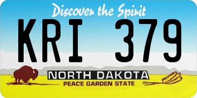 ND license plate KRI379