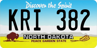ND license plate KRI382