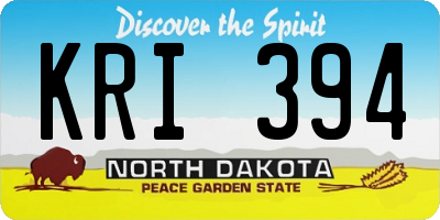 ND license plate KRI394
