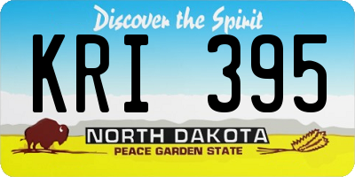 ND license plate KRI395