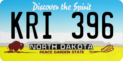 ND license plate KRI396
