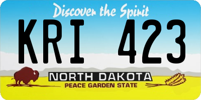ND license plate KRI423