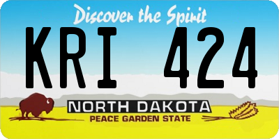 ND license plate KRI424