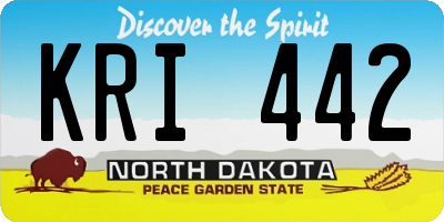 ND license plate KRI442