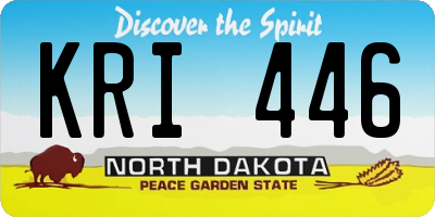ND license plate KRI446