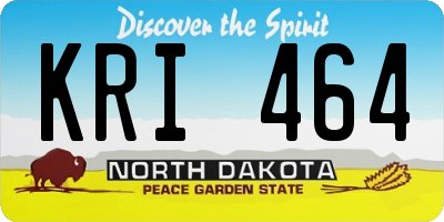 ND license plate KRI464