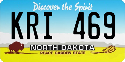 ND license plate KRI469