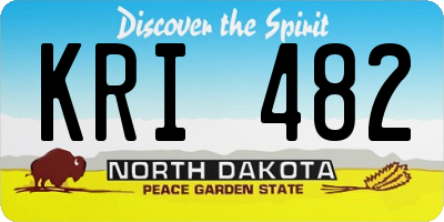 ND license plate KRI482