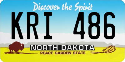 ND license plate KRI486