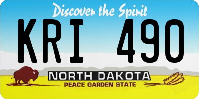 ND license plate KRI490