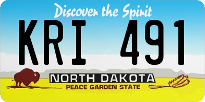 ND license plate KRI491