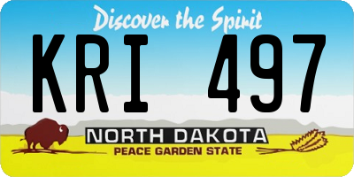 ND license plate KRI497